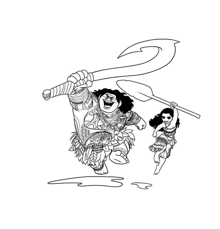 Moana Và Maui Vui Vẻ