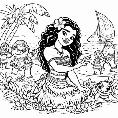 Moana Và Mọi Người Ở Bãi Biển
