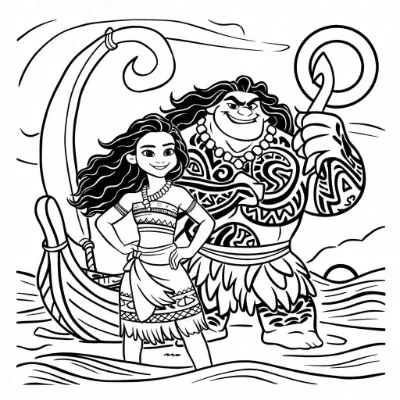 Moana VớI Maui Mạnh Mẽ