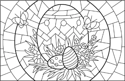 kính màu trứng phục sinh