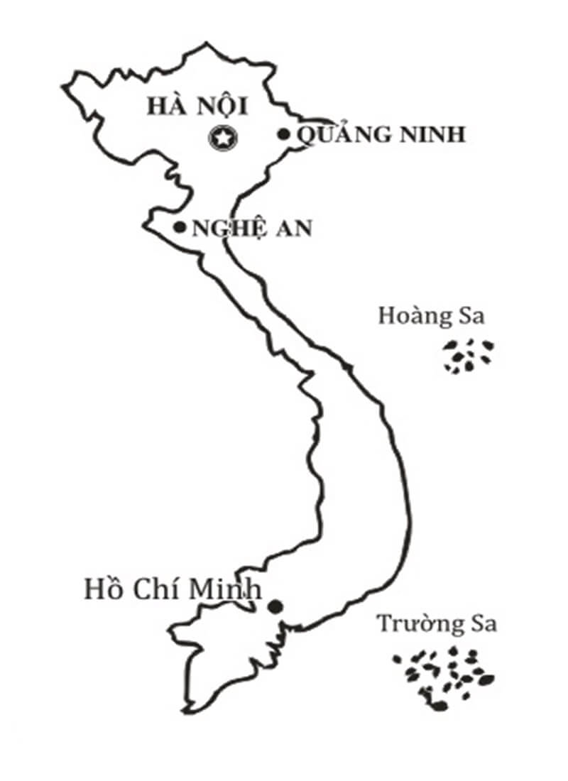 Bản đồ Việt Nam đơn giản