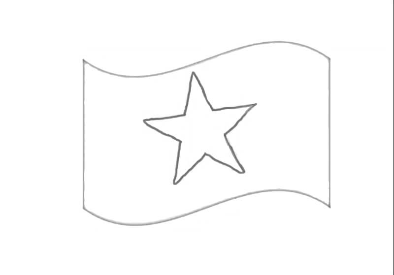 Quốc Kỳ Việt Nam hình lượn sóng