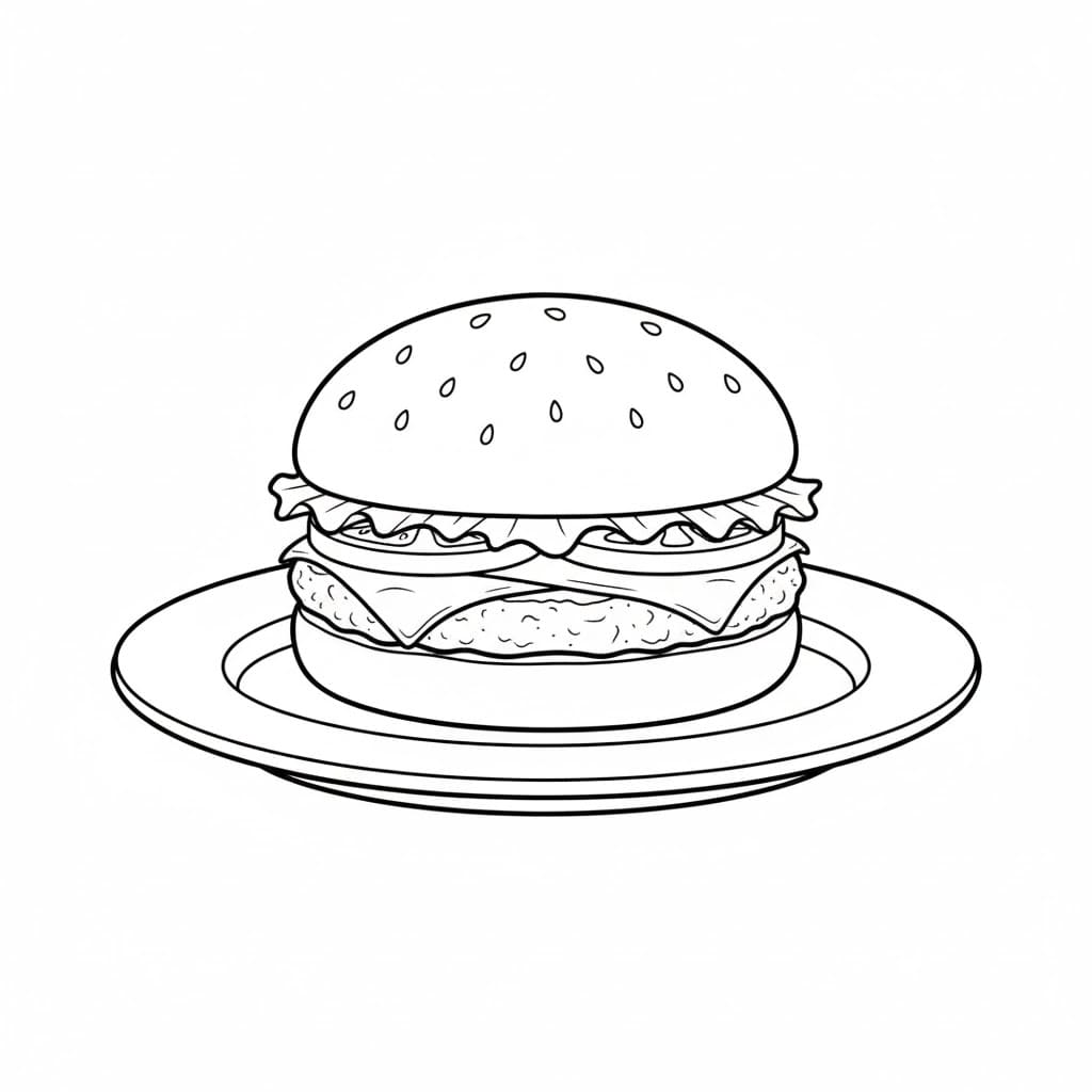 Hamburger Trên Dĩa
