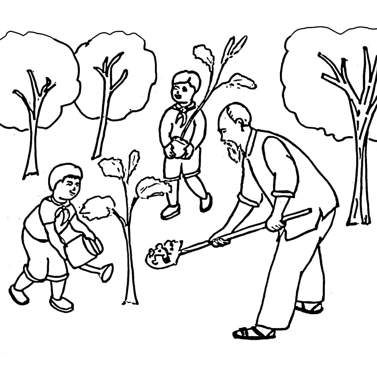 Bác Hồ Trồng Cây