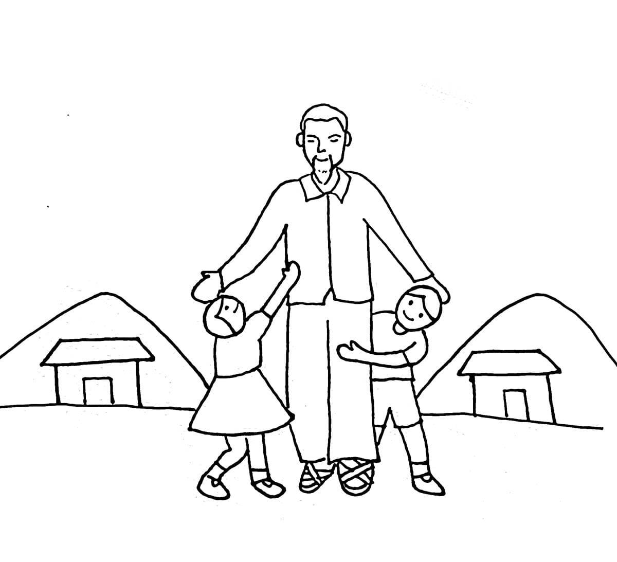 Bác HỒ Với Hai Em Thiếu Nhi