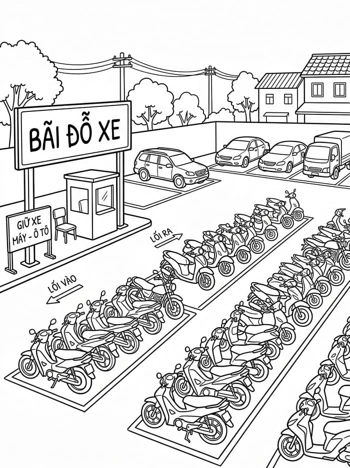 Tô Màu Bãi Đỗ Xe
