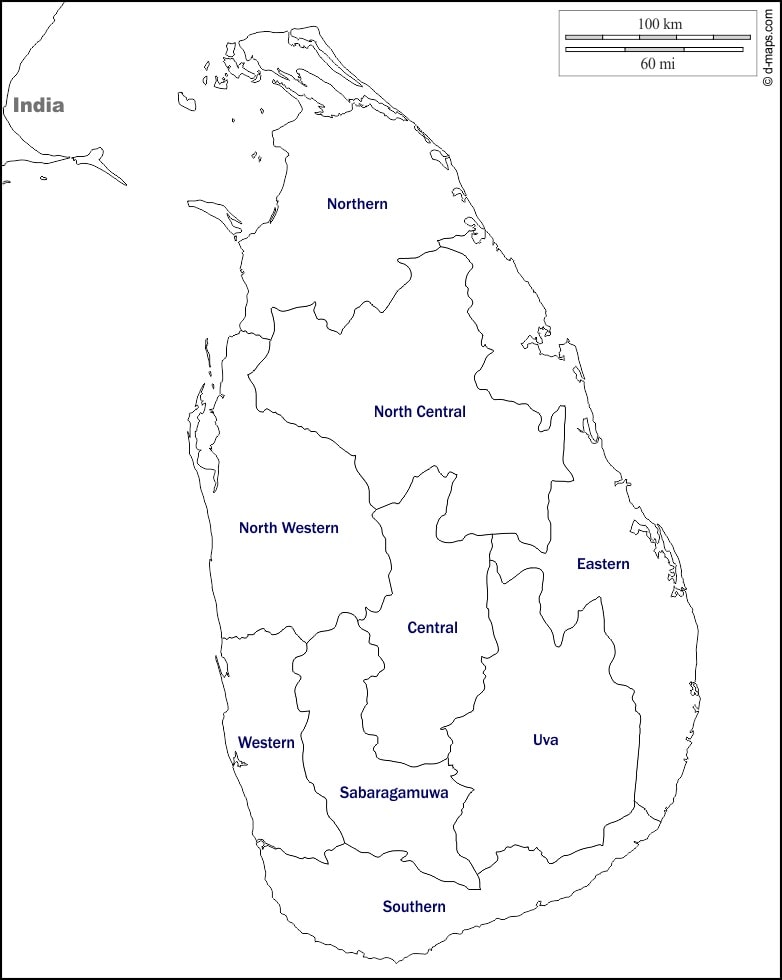 Bản Đồ Sri Lanka