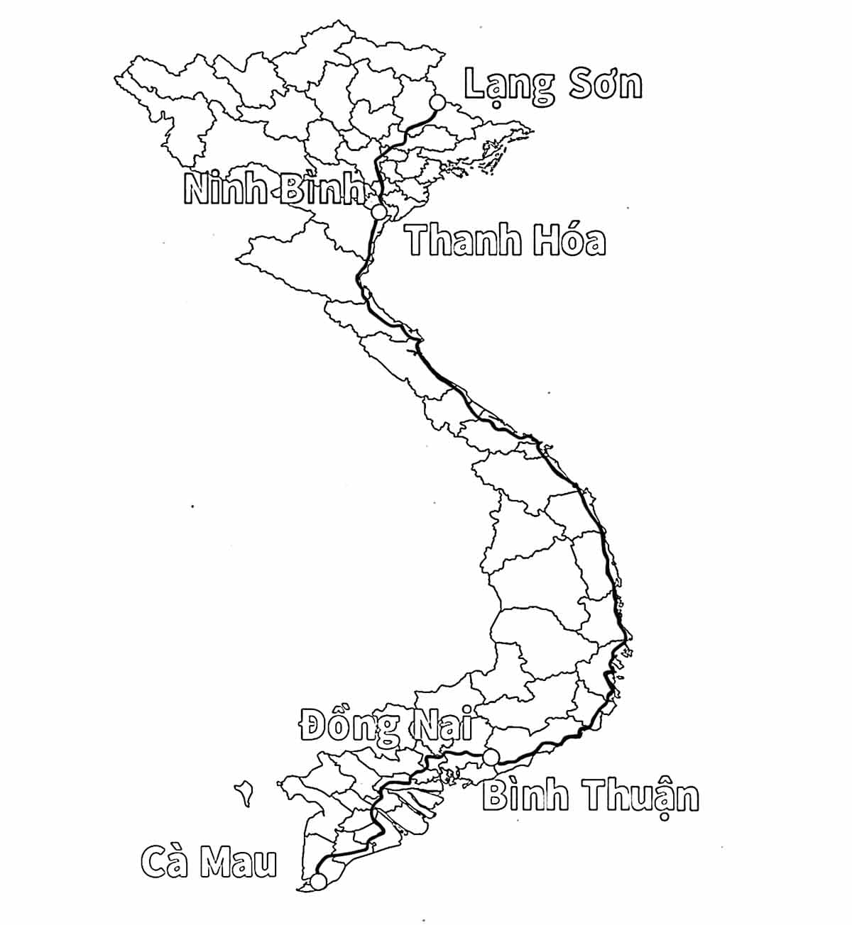 Bản Đồ Việt Nam Và Quốc Lộ 1A