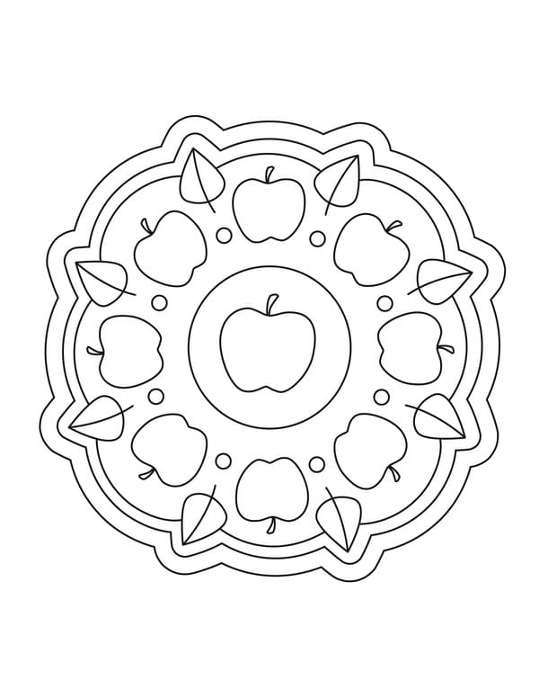 Bánh Trung Thu Họa Tiết Quả Táo