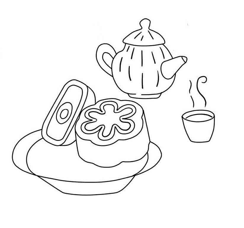 Bánh Trung Thu và Tách Trà