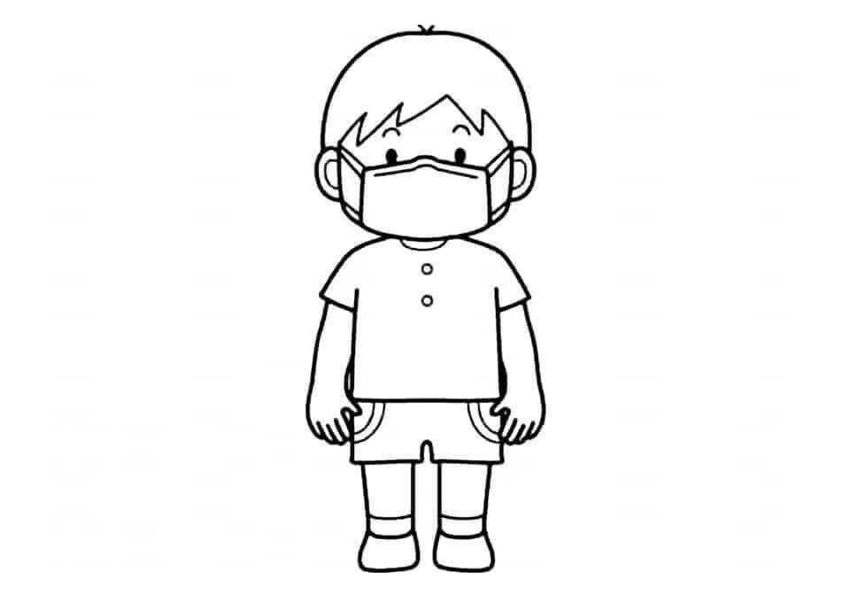 Bé TRai Đeo Khẩu Trang Phòng Covid-19