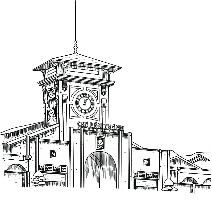 Cảnh Chợ Bến Thành