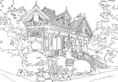 Cảnh Ngôi Nhà Giữa Rừng