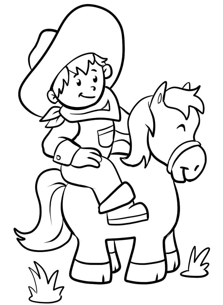 Cậu Bé Cao Bồi Trên Ngựa