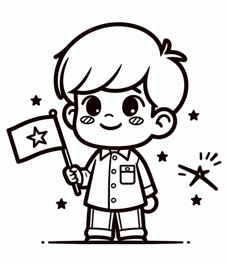 Tô Màu Lá Cờ Việt Nam