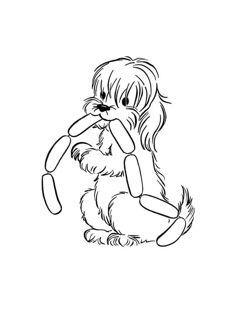 Chú Chó Ăn Xúc Xích