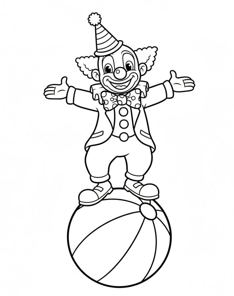 Chú Hề Đứng Trên Bóng