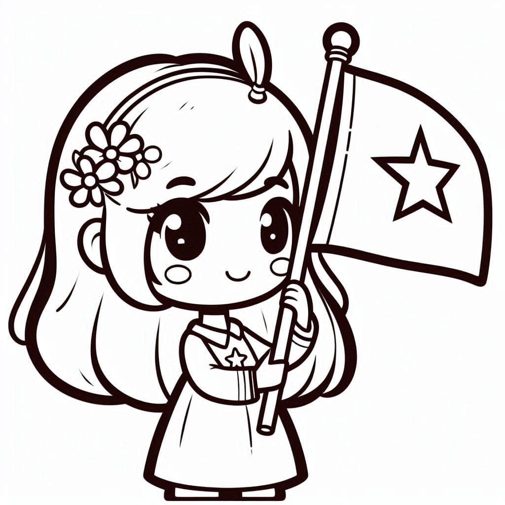 Cô Bé Với Lá Cờ Việt Nam