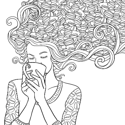 Cô Gái Uống Cà Phê