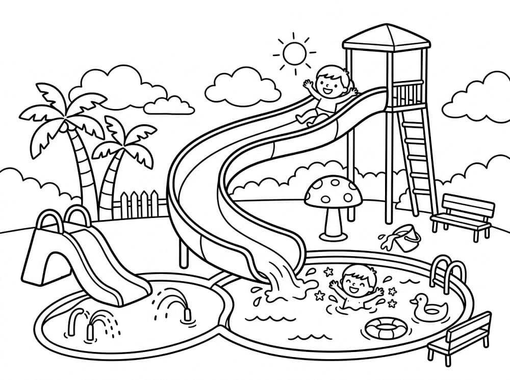 Water Park in Summer