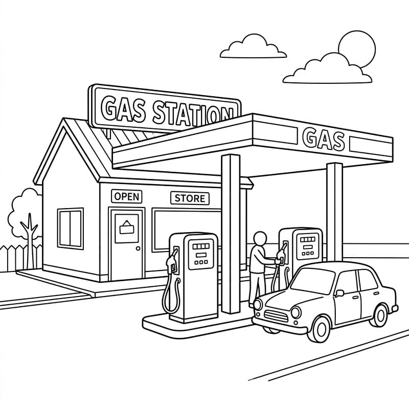 Refueling at the Gas Station