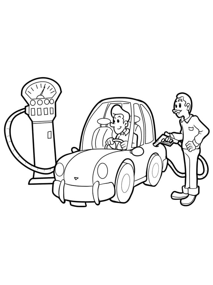 Refueling at the Gas Station