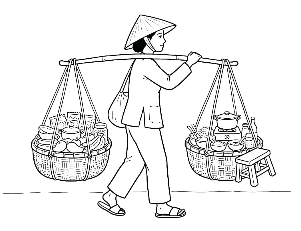 Street Vendor in the City