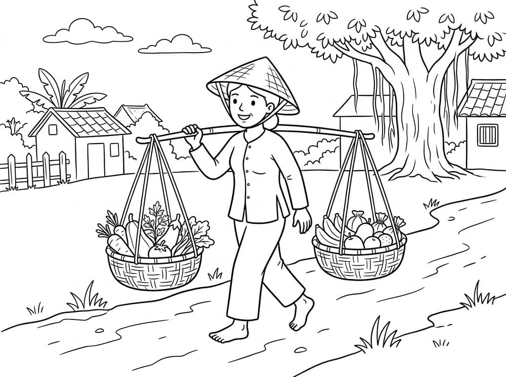 Street Vendor in the Countryside