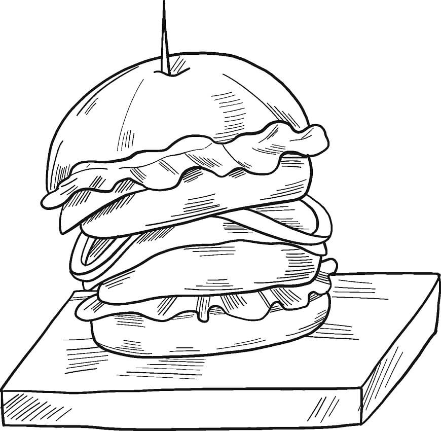 Hamburger Trên Đĩa