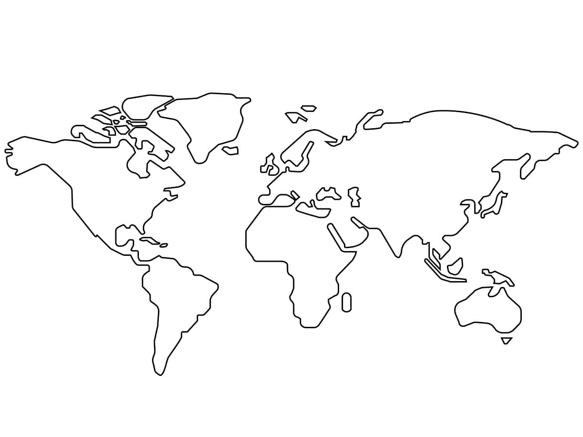 Hình Ảnh Bản Đồ Thế Giới Đơn Giản