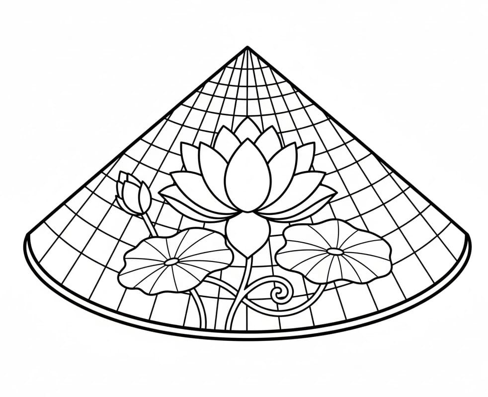 Hoa Sen Trên Nón Lá