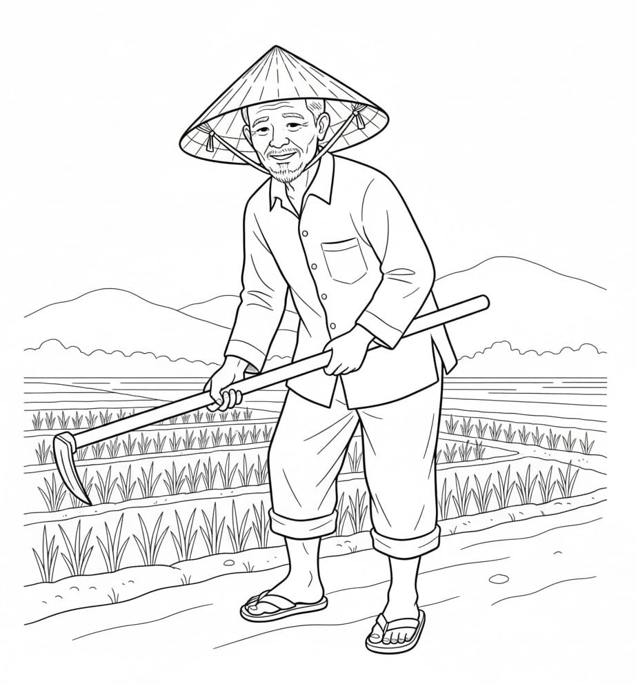 Nông Dân Với Nón Lá
