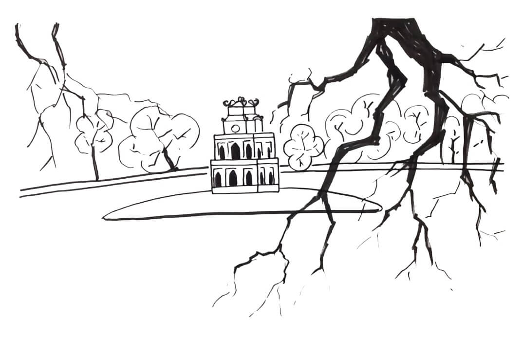 Phong Cảnh Tháp Rùa