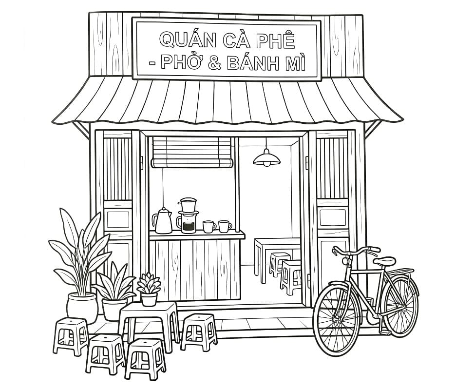 Tô Màu Quán Cà Phê