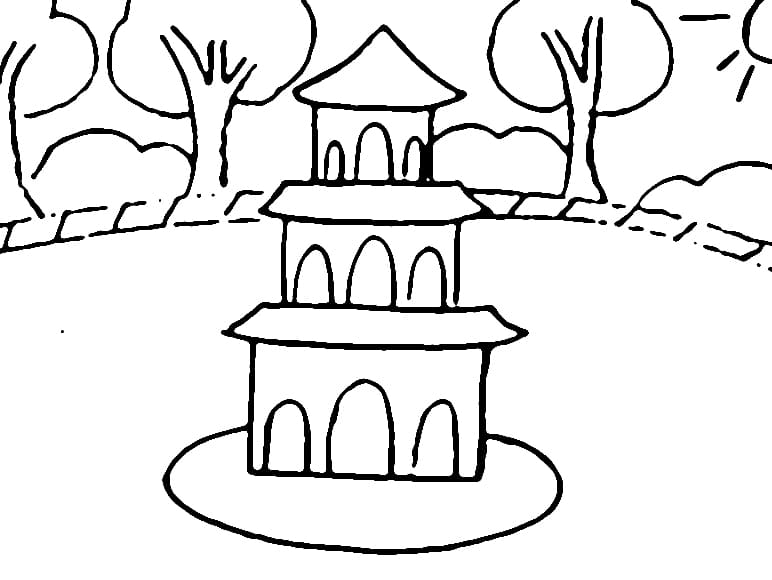 Tháp Rùa Đẹp và Đơn Giản