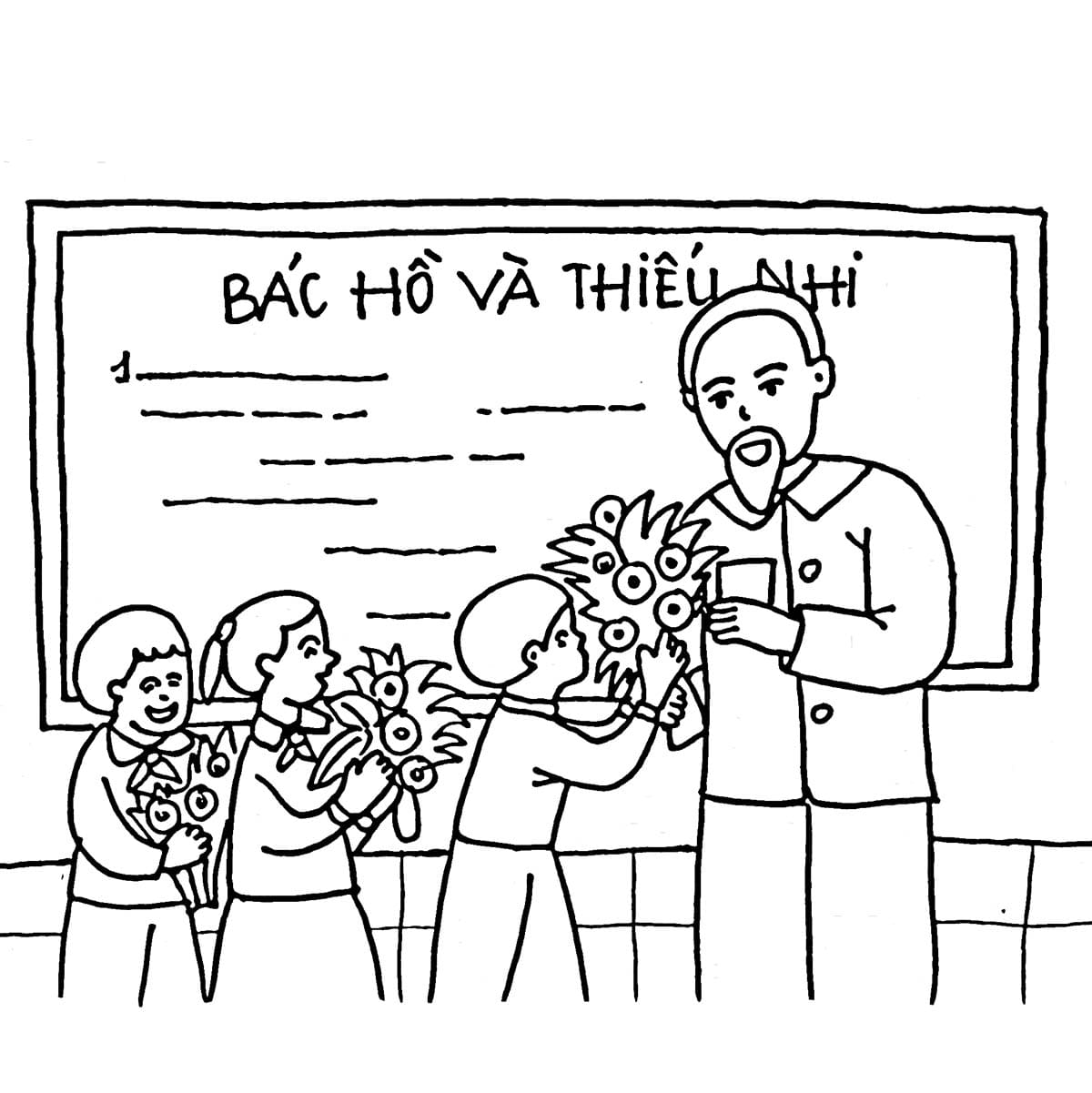 Thiếu Nhi Tặng Hoa Bác Hồ