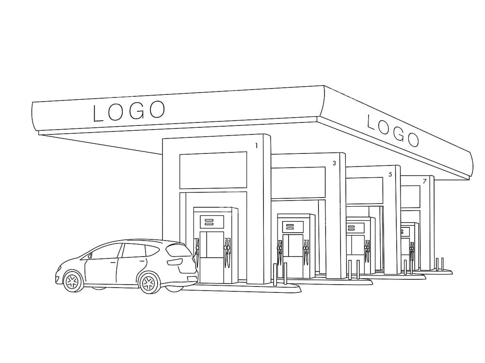 Beautiful Gas Station