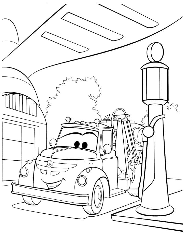 Cartoon Gas Station