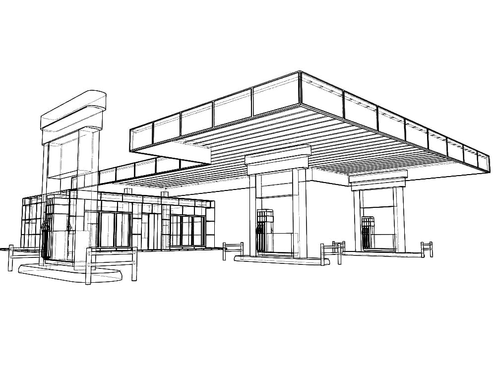 Large Gas Station