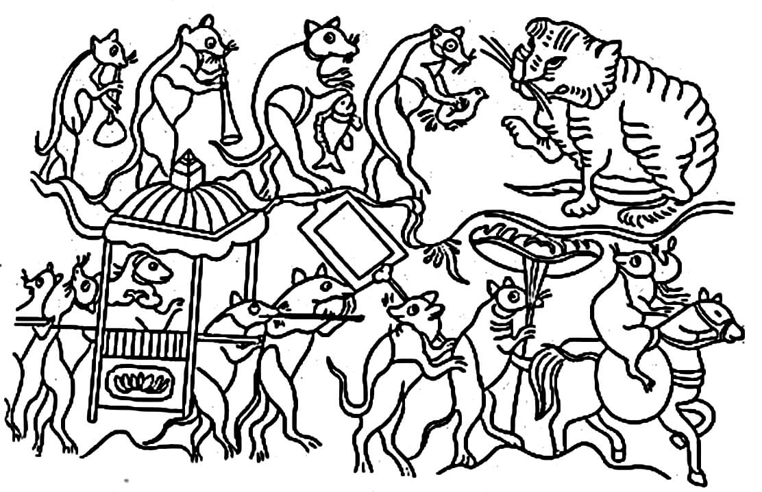 Tranh Đông Hồ Đám Cưới Chuột