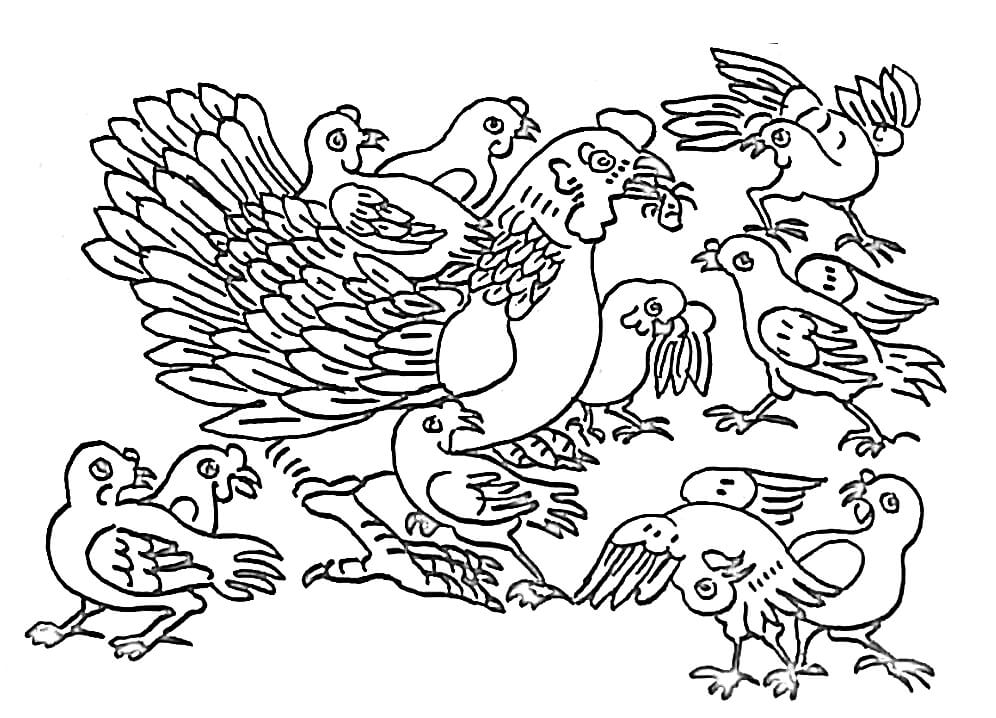 Tranh Đông Hồ Đàn Gà