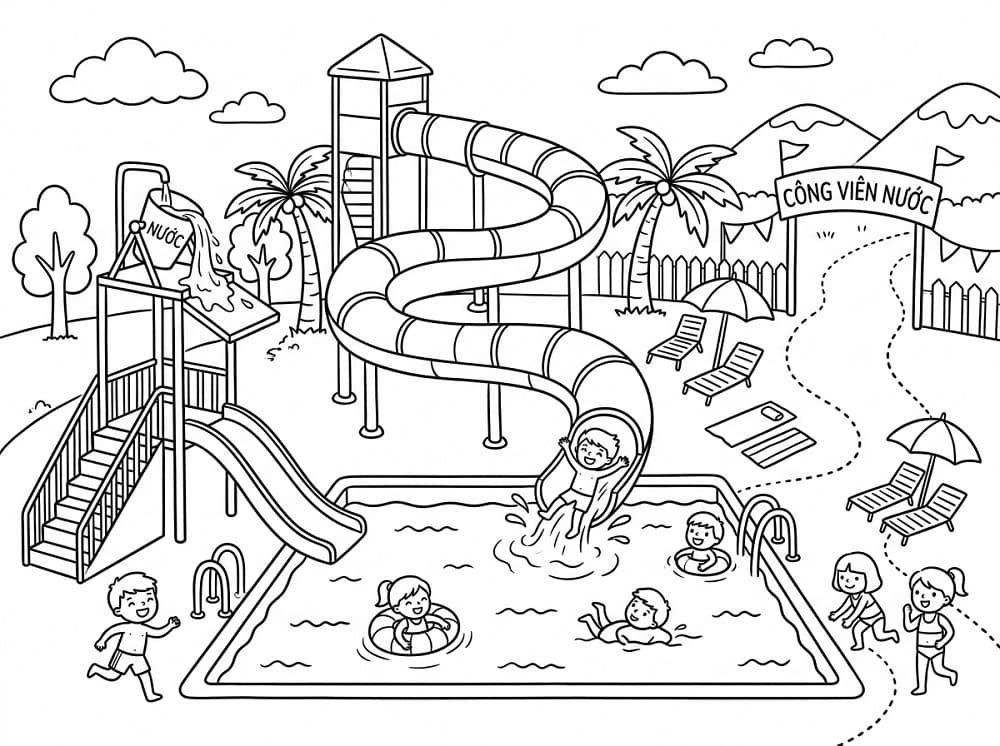 Playing in the Water Park