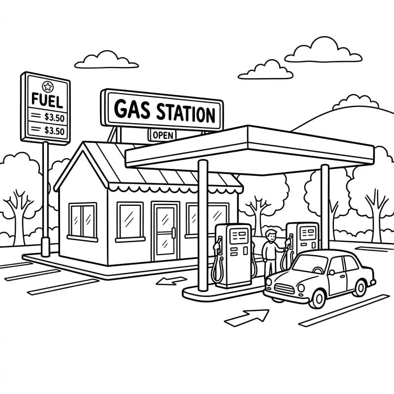 Car at the Gas Station