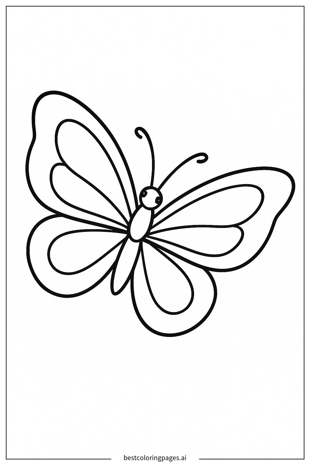 A butterfly flying in the sky