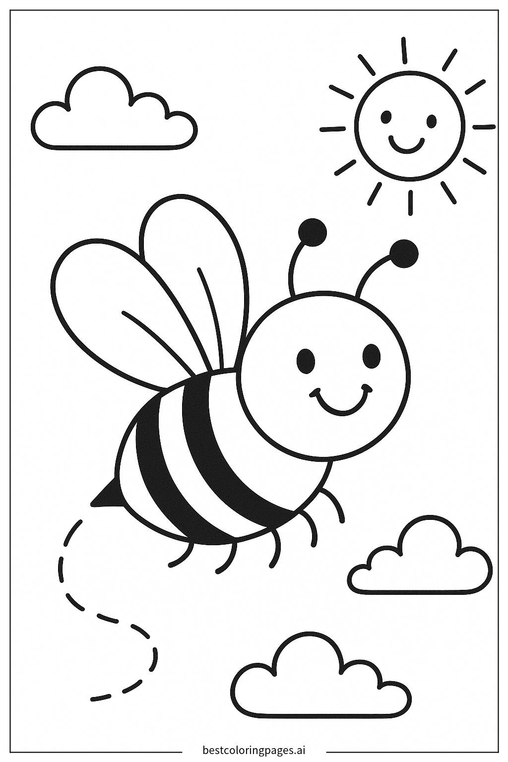 Bee buzzing in the sky