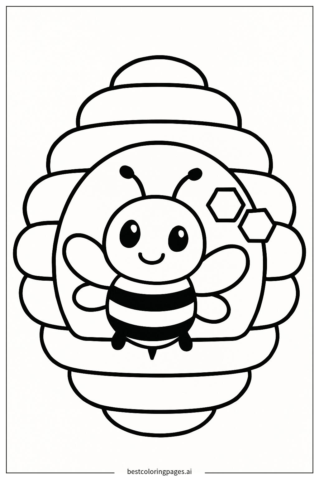 Bee in hive