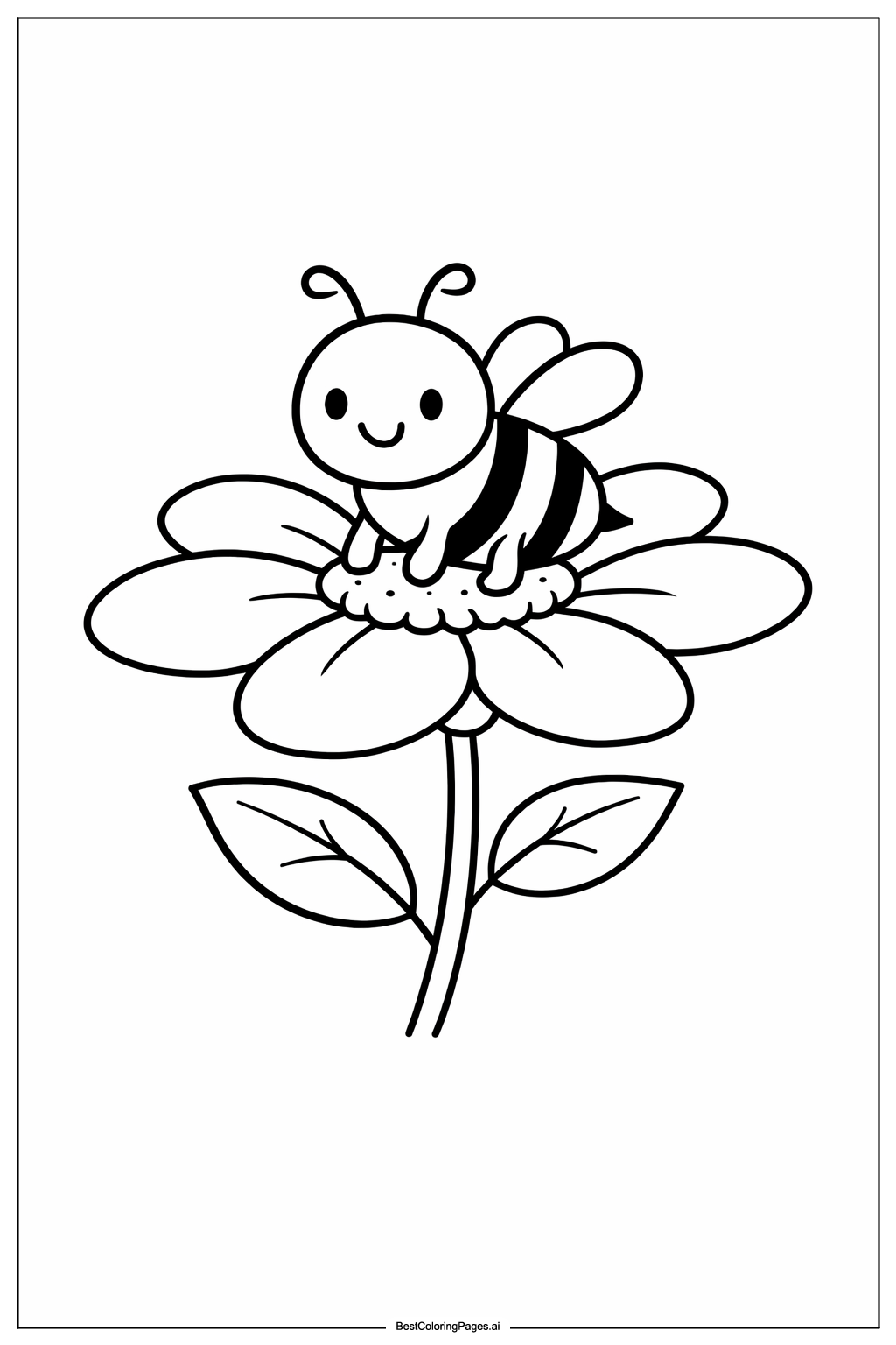 Bee on flower 1