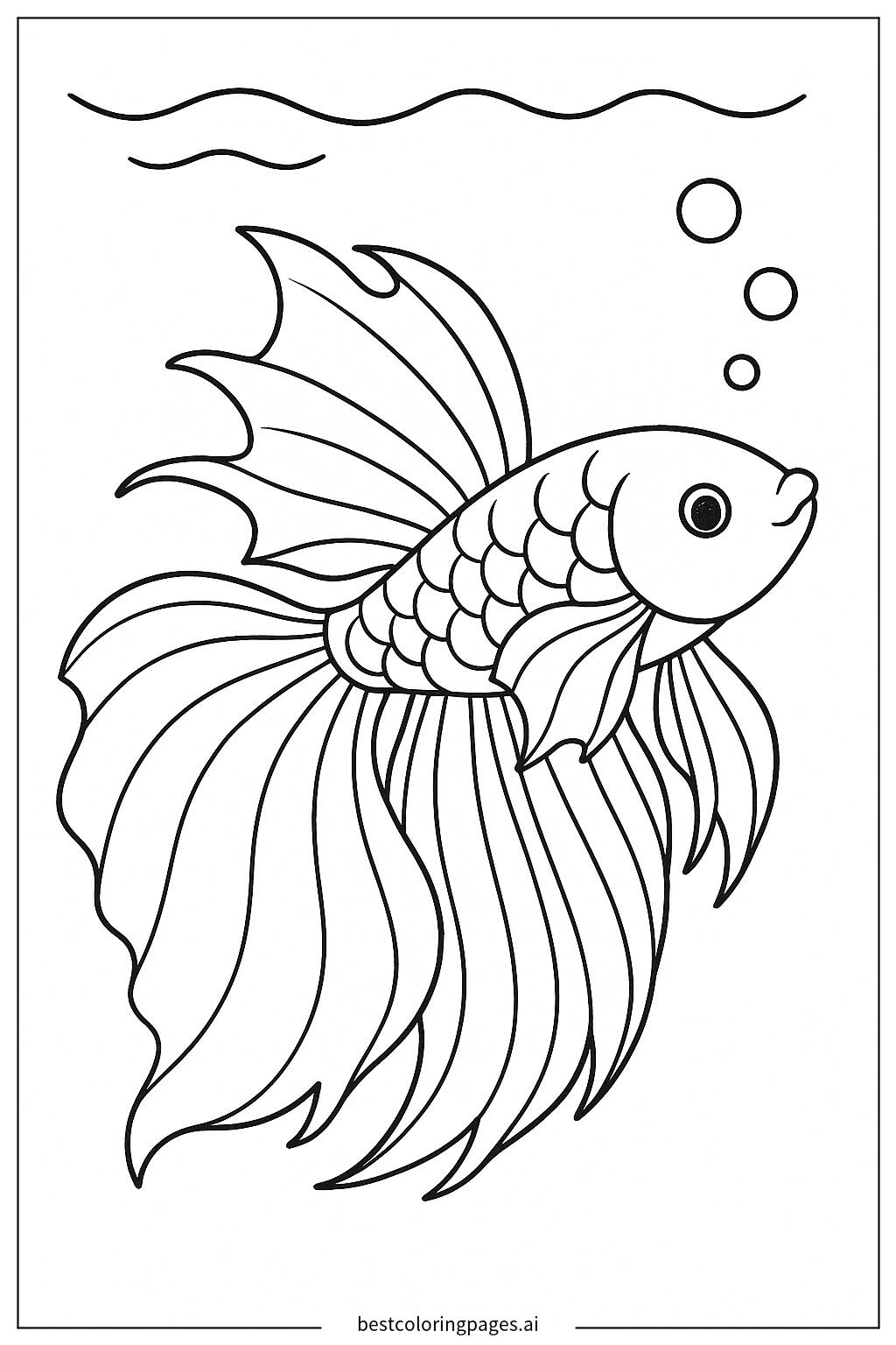 Betta fish floating