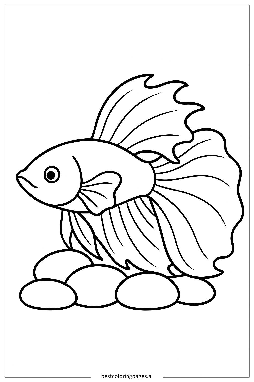 Betta fish resting