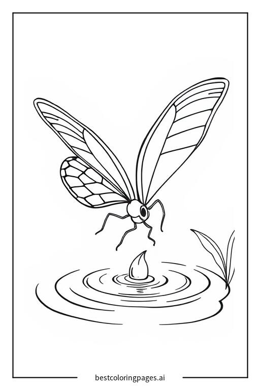 Butterfly drinking water
